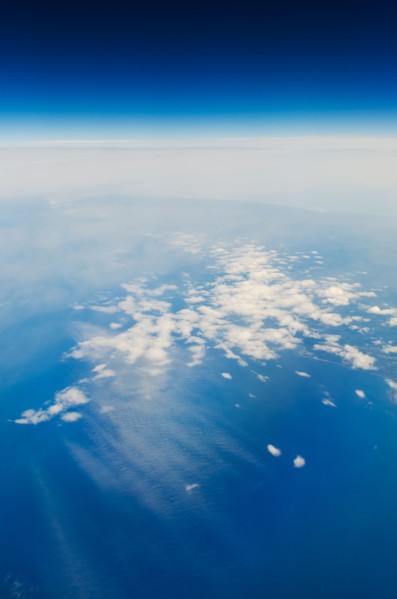 High altitude photo of Earth.