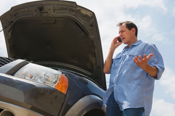 Man having car problems.