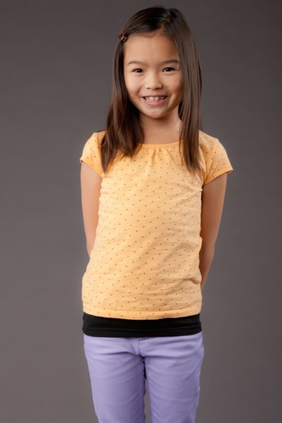 Studio portrait of girl (8-9). Photo: Rob Lewine