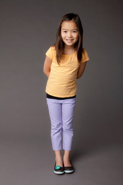 Studio portrait of girl (8-9). Photo: Rob Lewine
