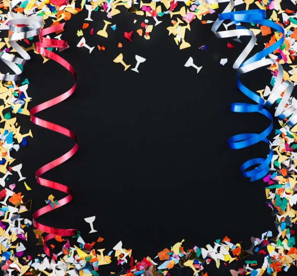 Confetti and ribbons. Photo: Daniel Grill