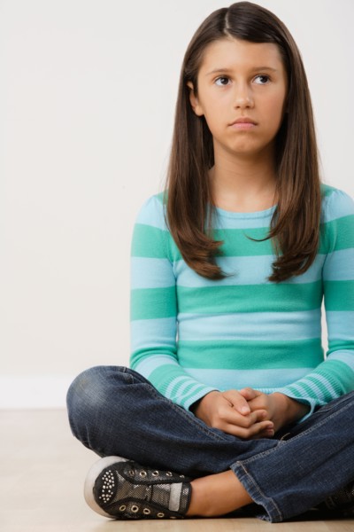 Studio portrait of girl (8-9). Photo: Rob Lewine