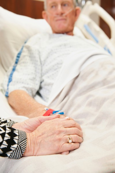 Senior people in hospital.