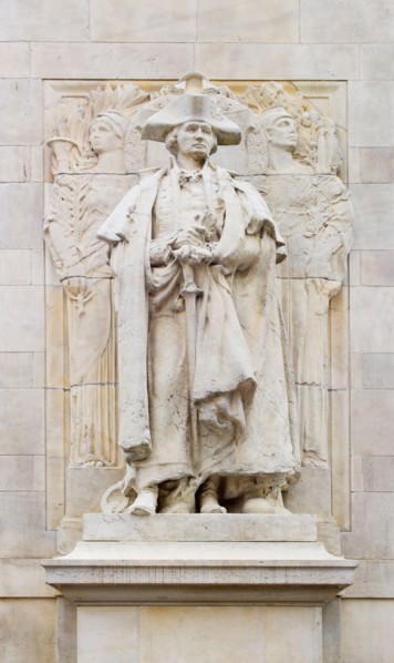 USA, New York City, Union Square, historic statues.