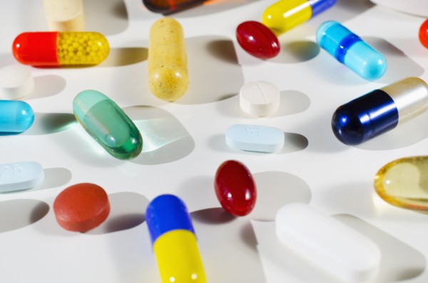 Studio shot of various pills and capsules.