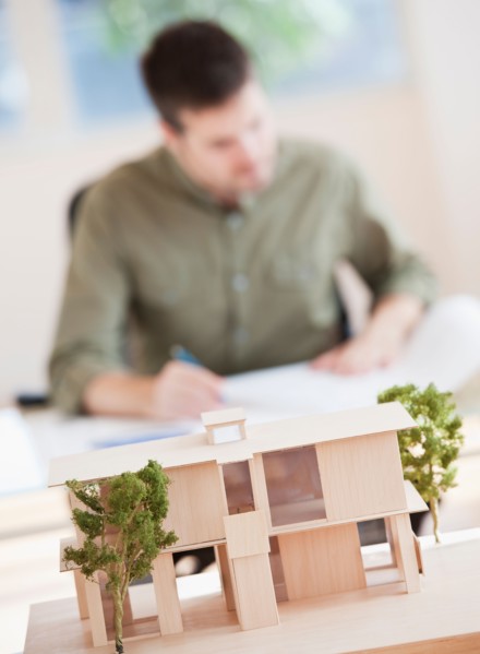 Portrait of architect working in office. Photo: Daniel Grill
