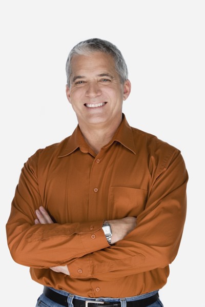 Studio portrait of mature man. Photo : Rob Lewine