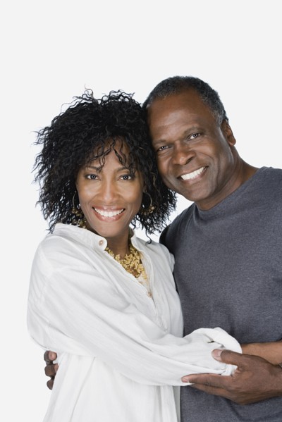 Studio portrait of mature couple. Photo : Rob Lewine