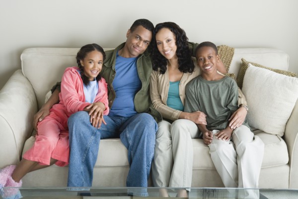 Portrait of parents with children (10-13). Photo: Rob Lewine