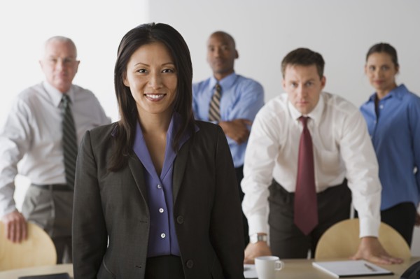 Portrait of business people in office. Photo : Rob Lewine