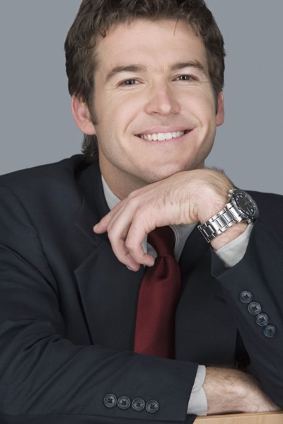 Portrait of young businessman. Photo : Rob Lewine
