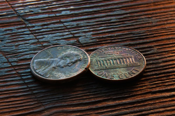Studio shot of old coins.