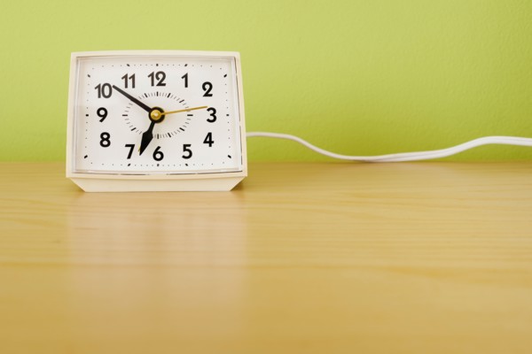 Studio shot of alarm clock.