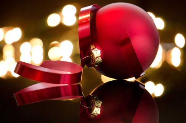 Studio shot of Christmas ornament.