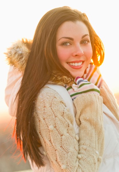 Portrait of young woman.