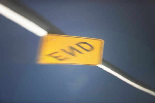 reflection of dead end sign. Photo : fotog