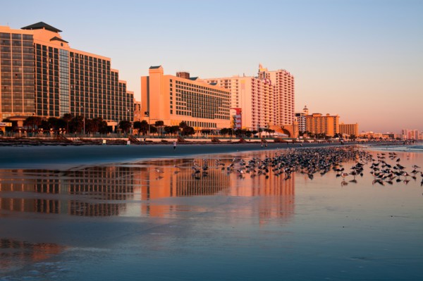 USA, Florida, Daytona Beach, Waterfront hotels. Photo : Henryk Sadura