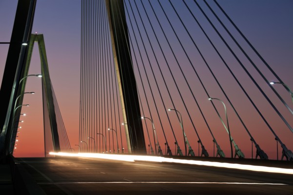 USA, South Carolina, Charleston, Arthur Ravenel Jr. Bridge. Photo : Henryk Sadura