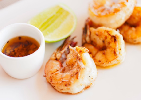 Grilled shrimps.