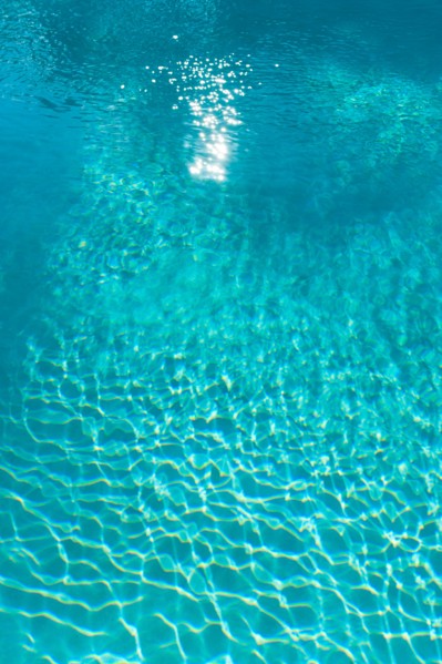 Blue water.
