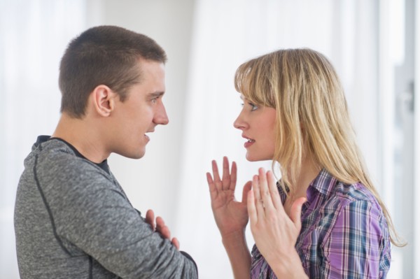 Couple arguing.