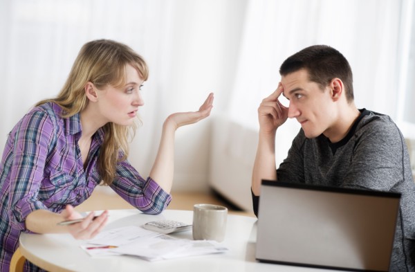 Couple arguing.