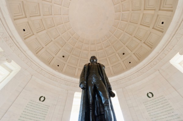 USA, Washington DC. Interior of Jefferson Memorial.