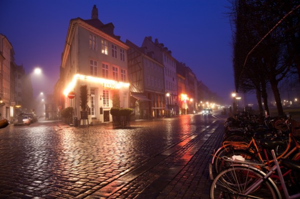Denmark, Copenhagen. Nyhavn district on early winter morning. Photo : Henryk Sadura