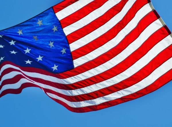 15 star US flag.