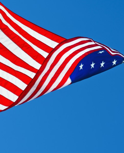 15 star US flag.
