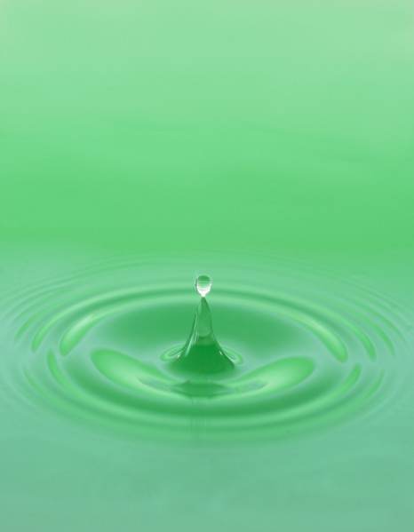Green droplet.