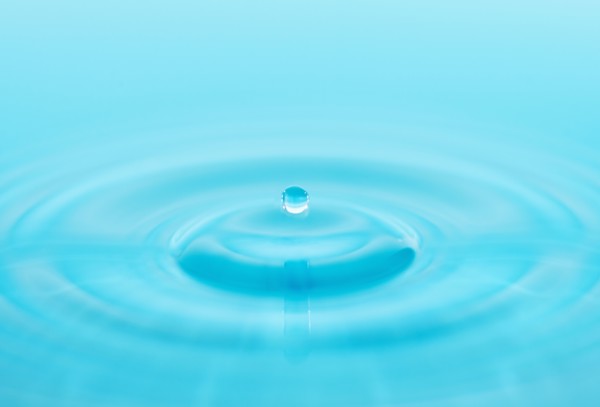 Drop falling into water.