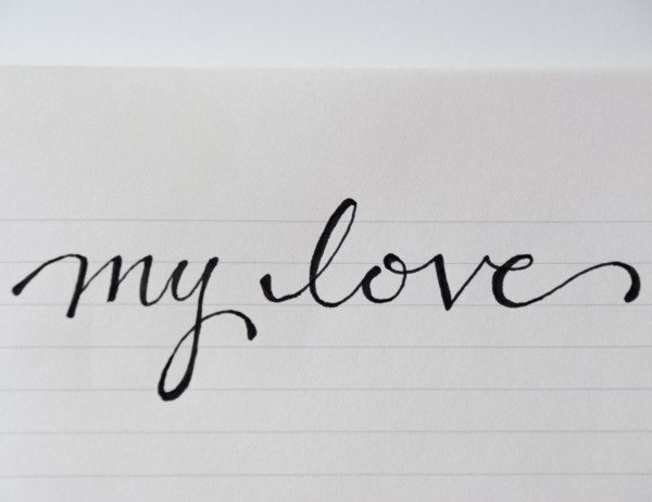 Studio shot of love letter. 
Photo : Jamie Grill