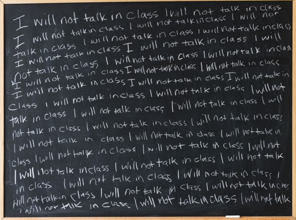 Blackboard with writing lines. 
Photo : Jamie Grill