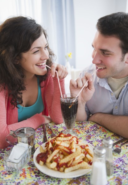 Couple enjoying dinner. 
Photo : Jamie Grill