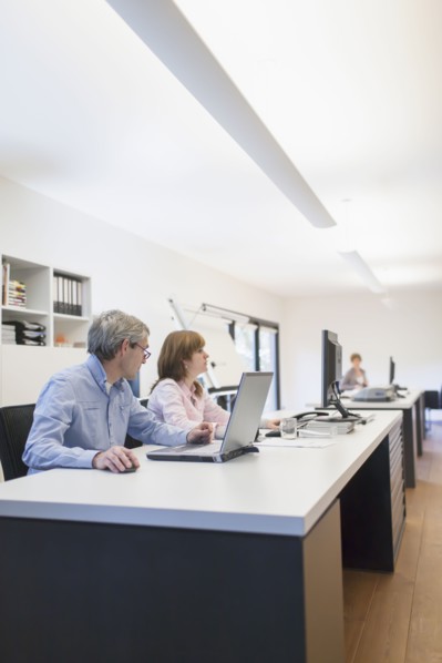 Employees of design agency at work. 
Photo : Jan Scherders
