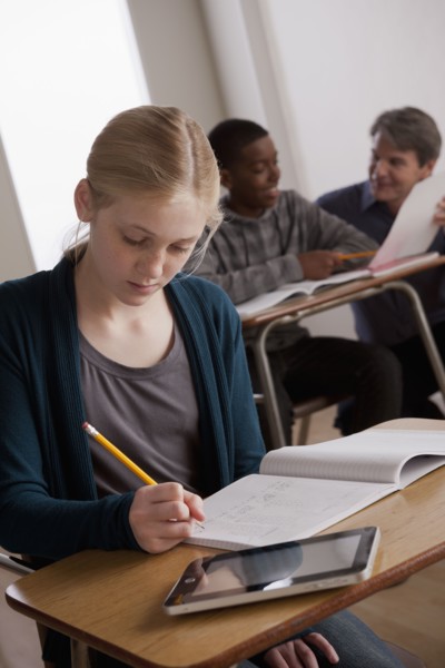 Teenagers(14-15) at school. 
Photo : Rob Lewine