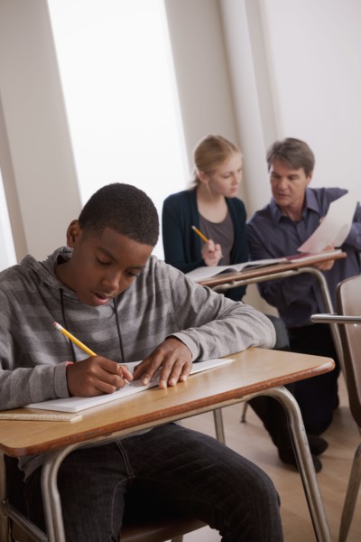 Teenagers(14-15) at school. 
Photo : Rob Lewine