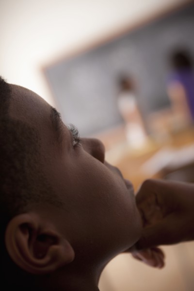 Teenagers (14-15,16-17) at school. 
Photo : Rob Lewine