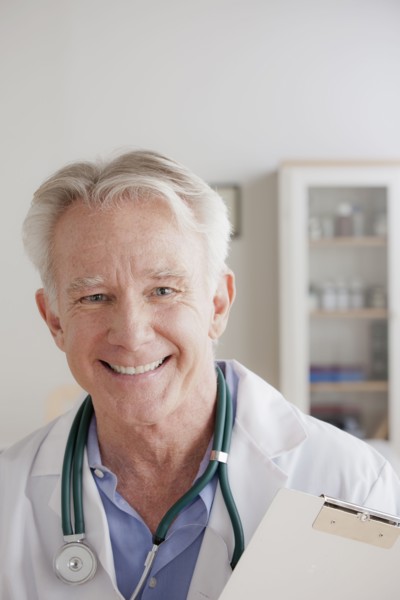 Portrait of senior doctor. 
Photo : Rob Lewine