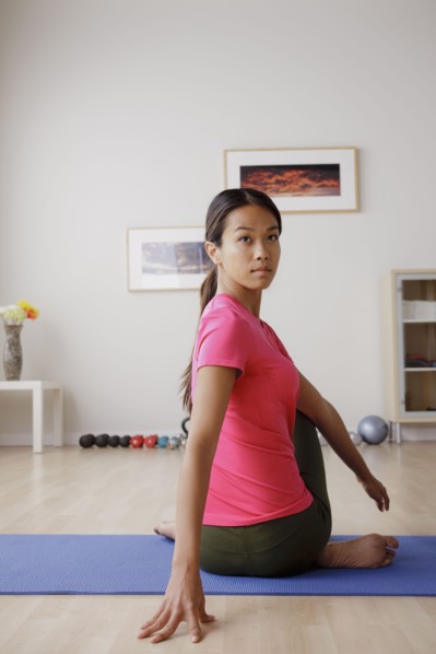 Portrait of young woman during fitness. 
Photo : Rob Lewine