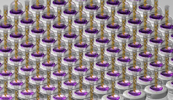 Digitally generated image of helix structure. 
Photo: Calysta Images