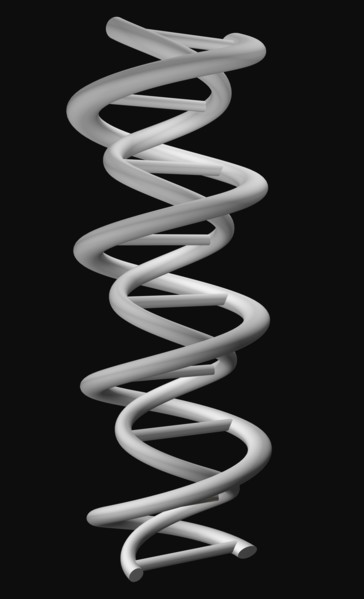 Digitally generated image of helix structure. 
Photo: Calysta Images