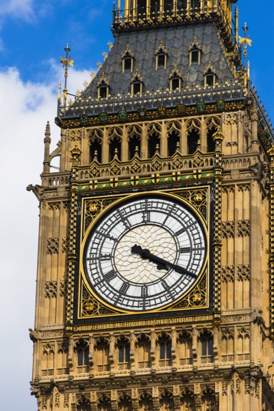 UK, London, Detail of Big Ben.