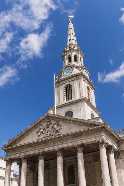 UK, London, St Martin-in-the-Fields church.
