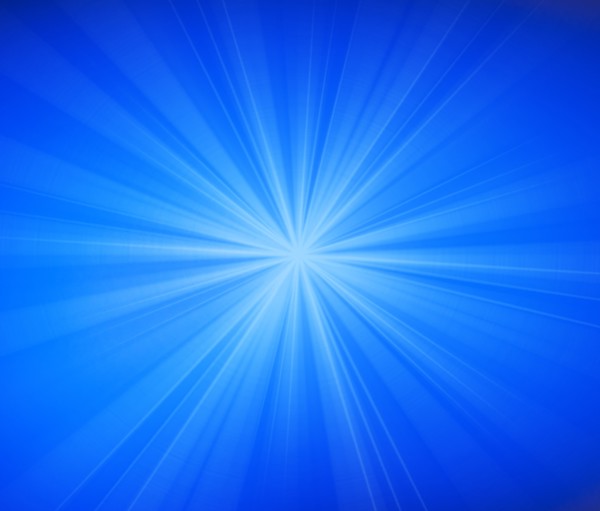Glowing star on blue.