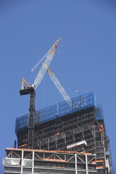 USA, New York City, Construction crane on site. Photo : fotog