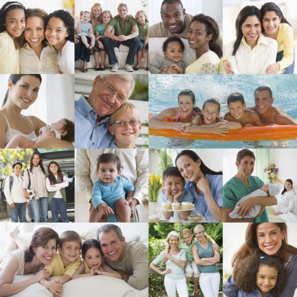Composite image of families.