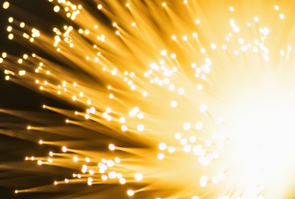 Fiber optic glowing, studio shot.
