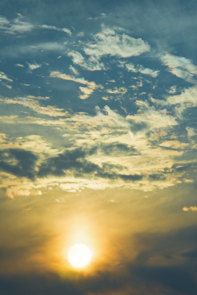 Sunset sky.